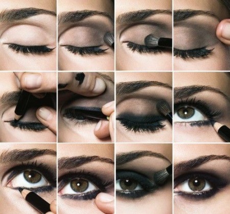 Коричневый «smoky eyes»